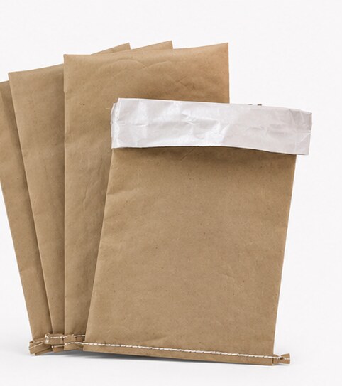 Stack of pasted multi-layer kraft paper bags